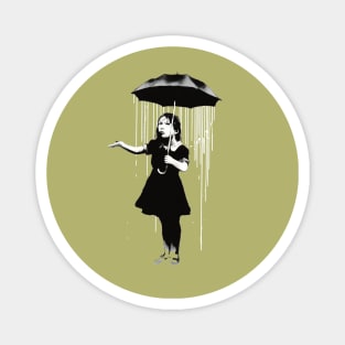 Banksy Rain Street Artist Graffiti Magnet